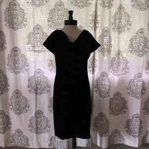 Velveteen cowl neck Black Dress